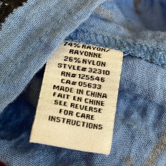 Habitat tank top blue and black abstract pattern Large - Picture 3 of 4